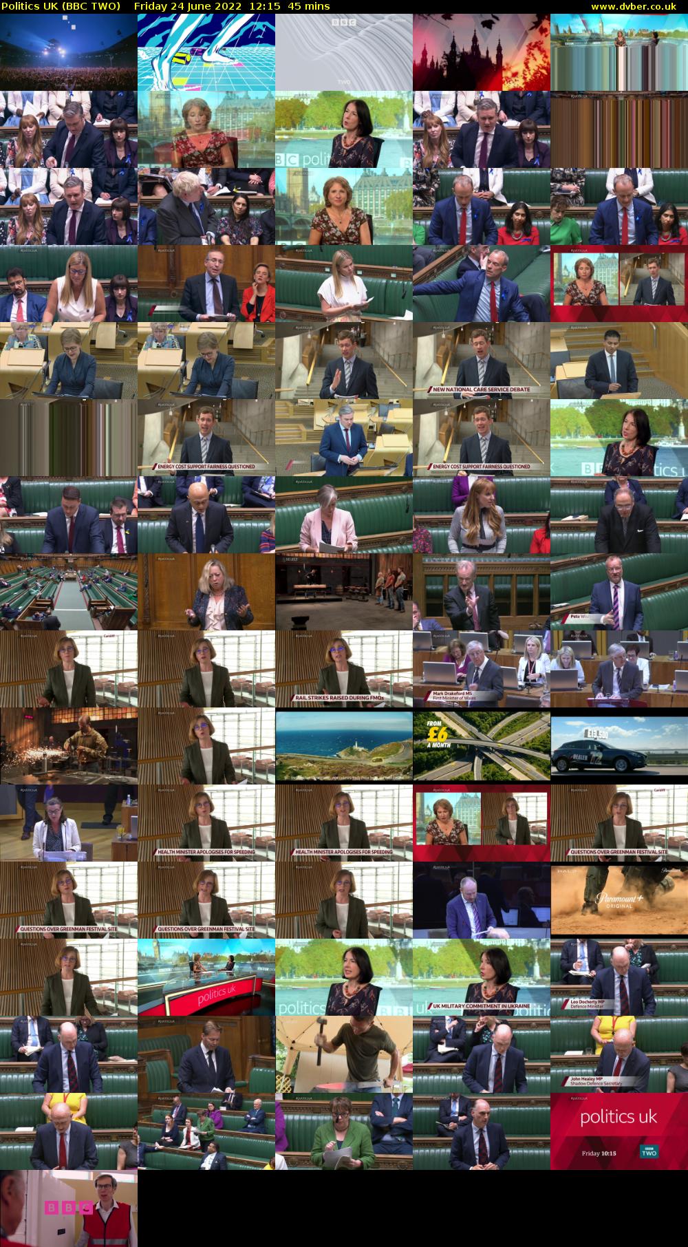 Politics UK (BBC TWO) Friday 24 June 2022 12:15 - 13:00