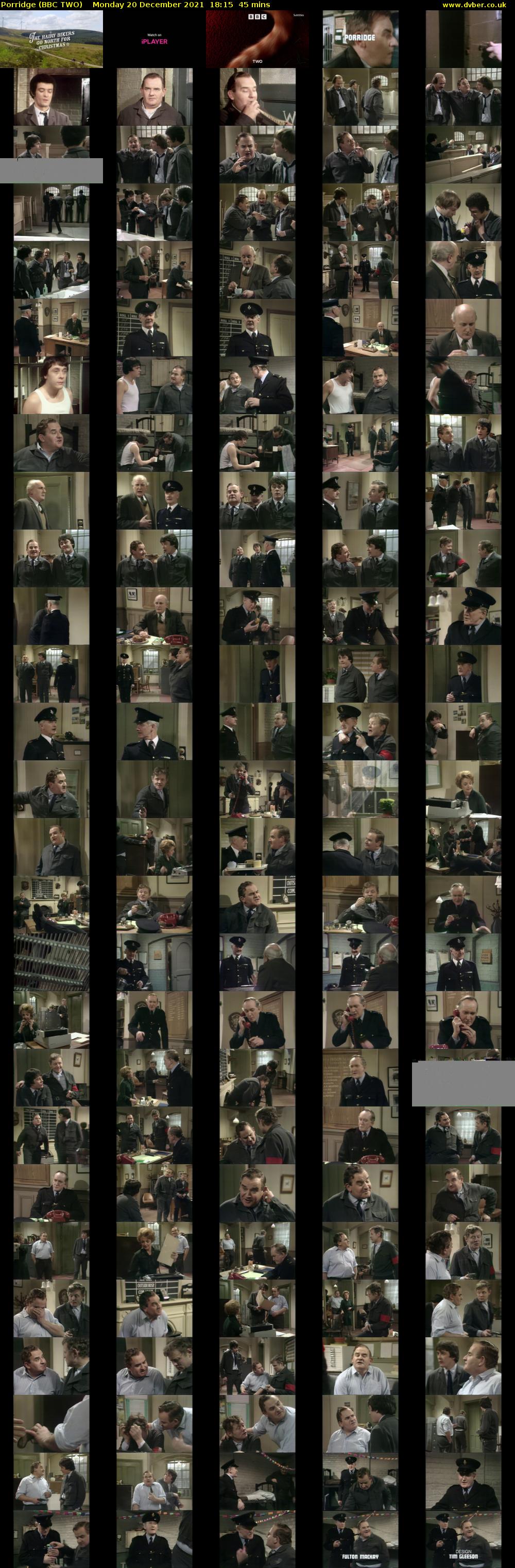 Porridge (BBC TWO) Monday 20 December 2021 18:15 - 19:00