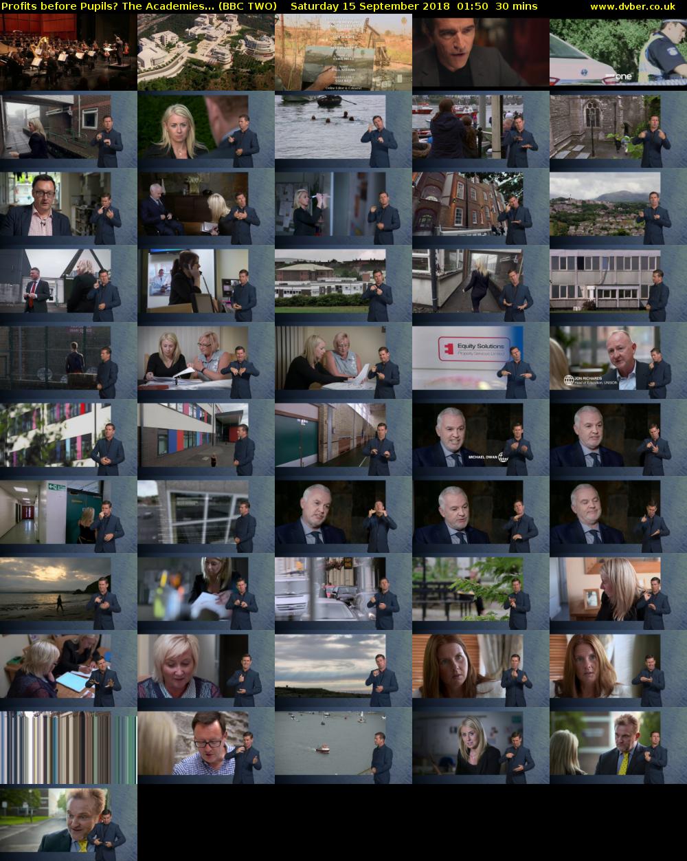 Profits before Pupils? The Academies... (BBC TWO) Saturday 15 September 2018 01:50 - 02:20