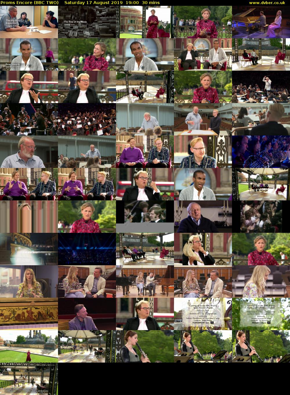 Proms Encore (BBC TWO) Saturday 17 August 2019 19:00 - 19:30