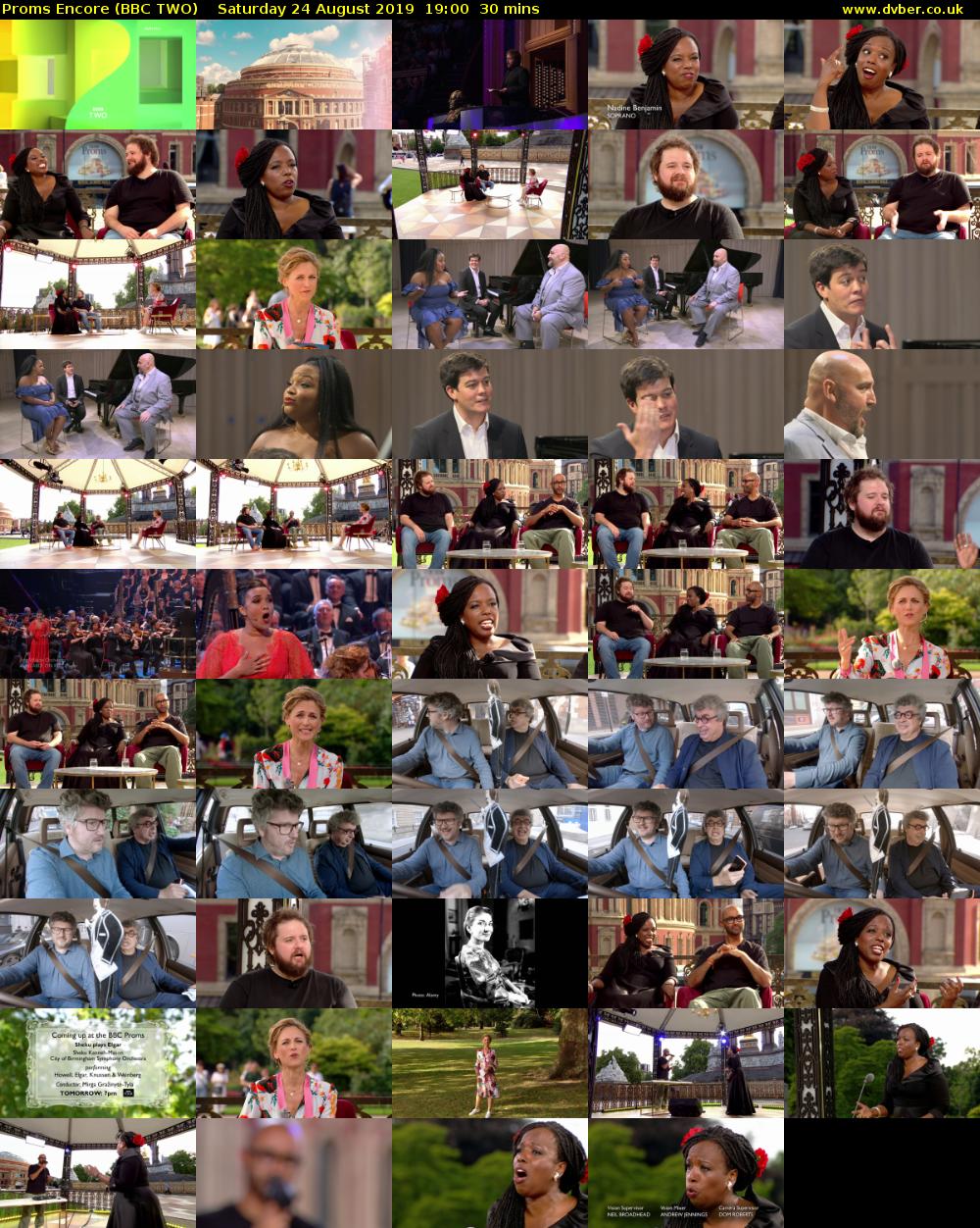 Proms Encore (BBC TWO) Saturday 24 August 2019 19:00 - 19:30