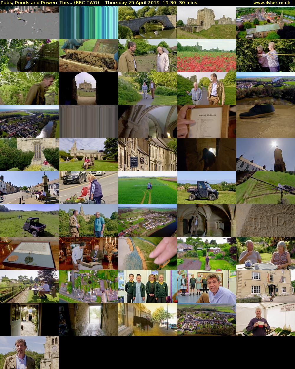 Pubs, Ponds and Power: The... (BBC TWO) Thursday 25 April 2019 19:30 - 20:00