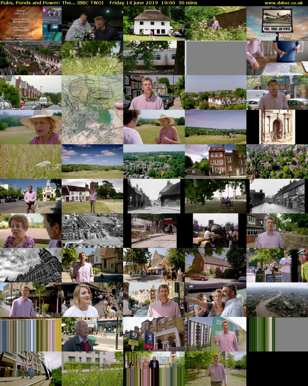 Pubs, Ponds and Power: The... (BBC TWO) Friday 14 June 2019 19:00 - 19:30