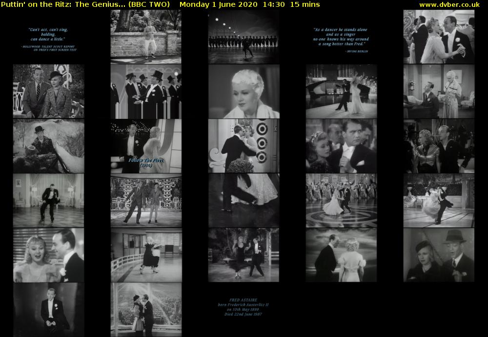 Puttin' on the Ritz: The Genius... (BBC TWO) Monday 1 June 2020 14:30 - 14:45
