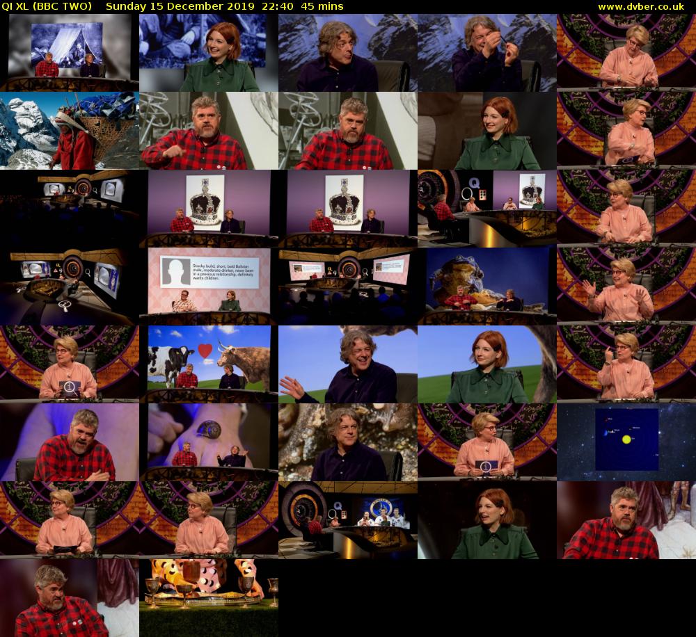 QI XL (BBC TWO) Sunday 15 December 2019 22:40 - 23:25