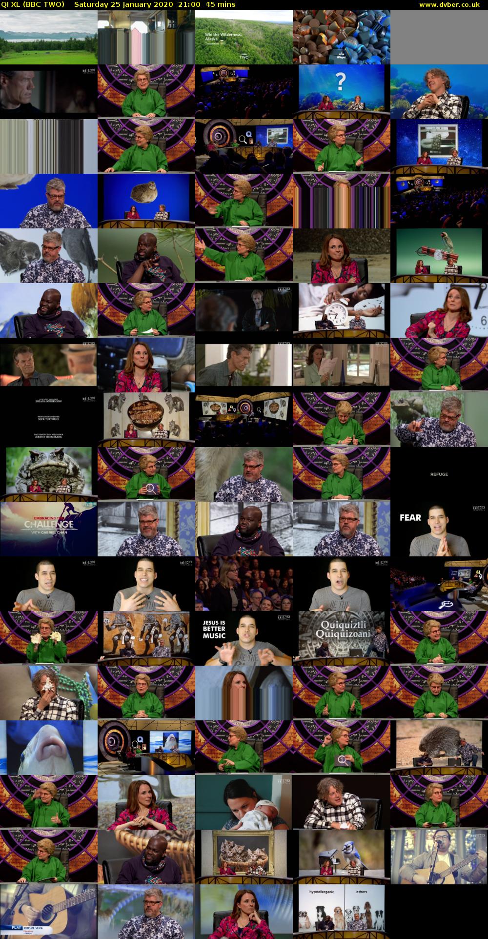 QI XL (BBC TWO) Saturday 25 January 2020 21:00 - 21:45