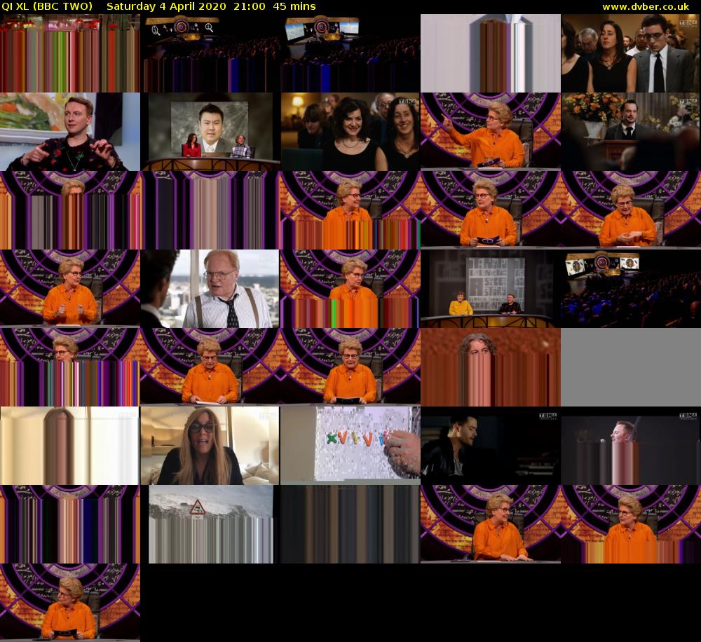 QI XL (BBC TWO) Saturday 4 April 2020 21:00 - 21:45