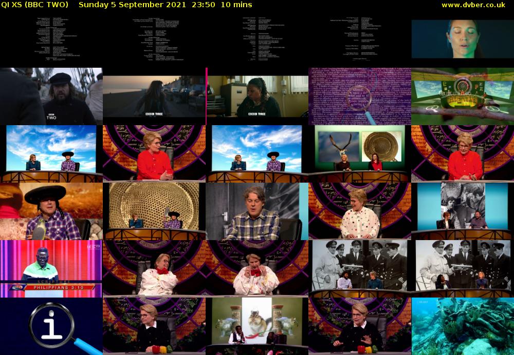 QI XS (BBC TWO) Sunday 5 September 2021 23:50 - 00:00