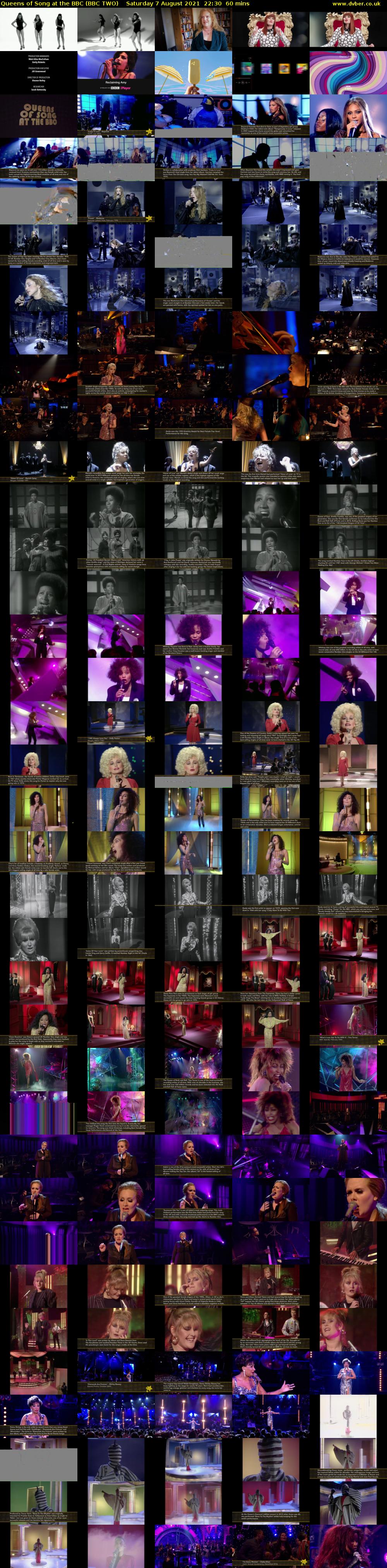 Queens of Song at the BBC (BBC TWO) Saturday 7 August 2021 22:30 - 23:30