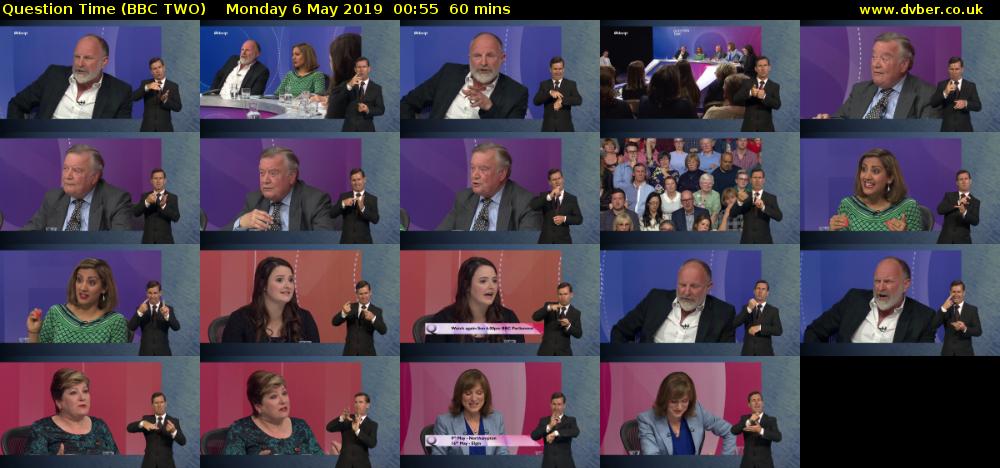 Question Time (BBC TWO) Monday 6 May 2019 00:55 - 01:55