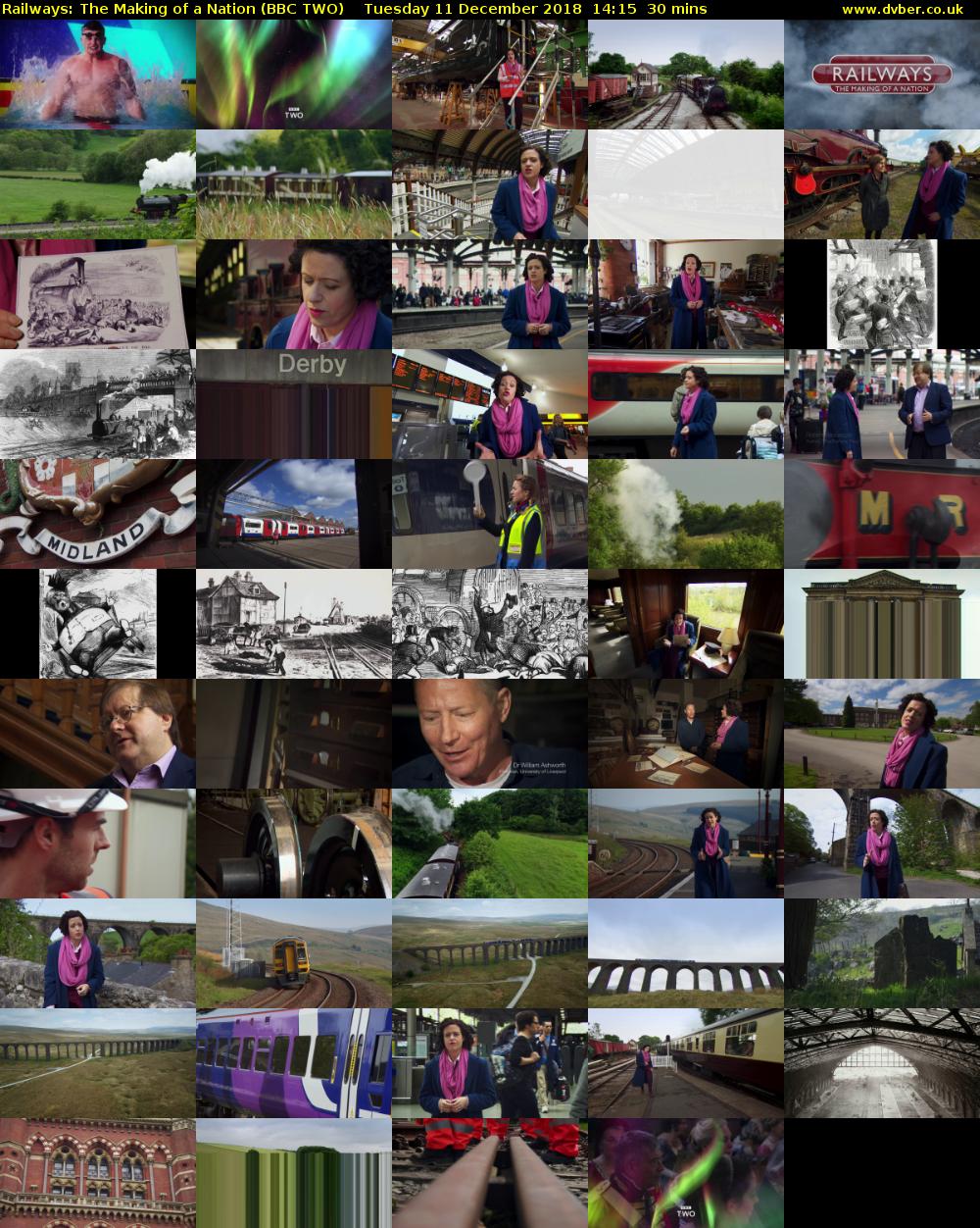Railways: The Making of a Nation (BBC TWO) Tuesday 11 December 2018 14:15 - 14:45