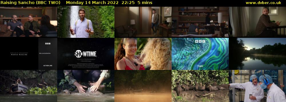 Raising Sancho (BBC TWO) Monday 14 March 2022 22:25 - 22:30