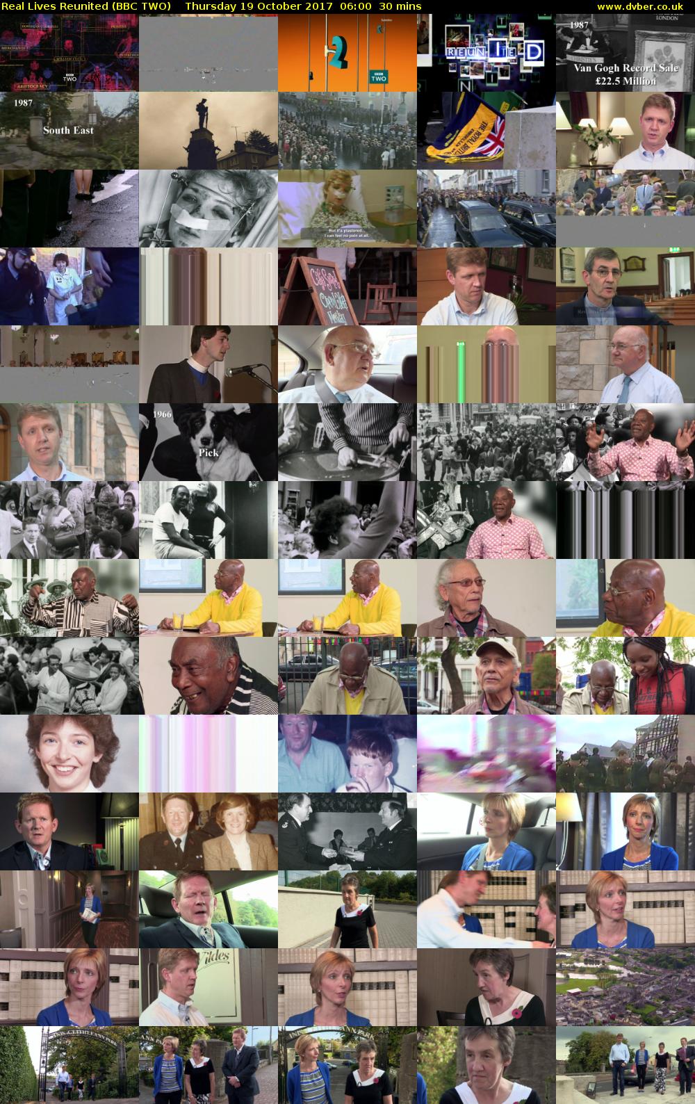 Real Lives Reunited (BBC TWO) Thursday 19 October 2017 06:00 - 06:30