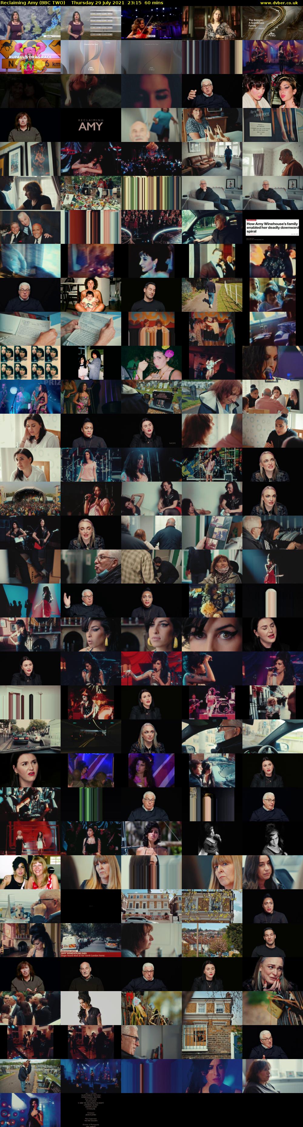 Reclaiming Amy (BBC TWO) Thursday 29 July 2021 23:15 - 00:15