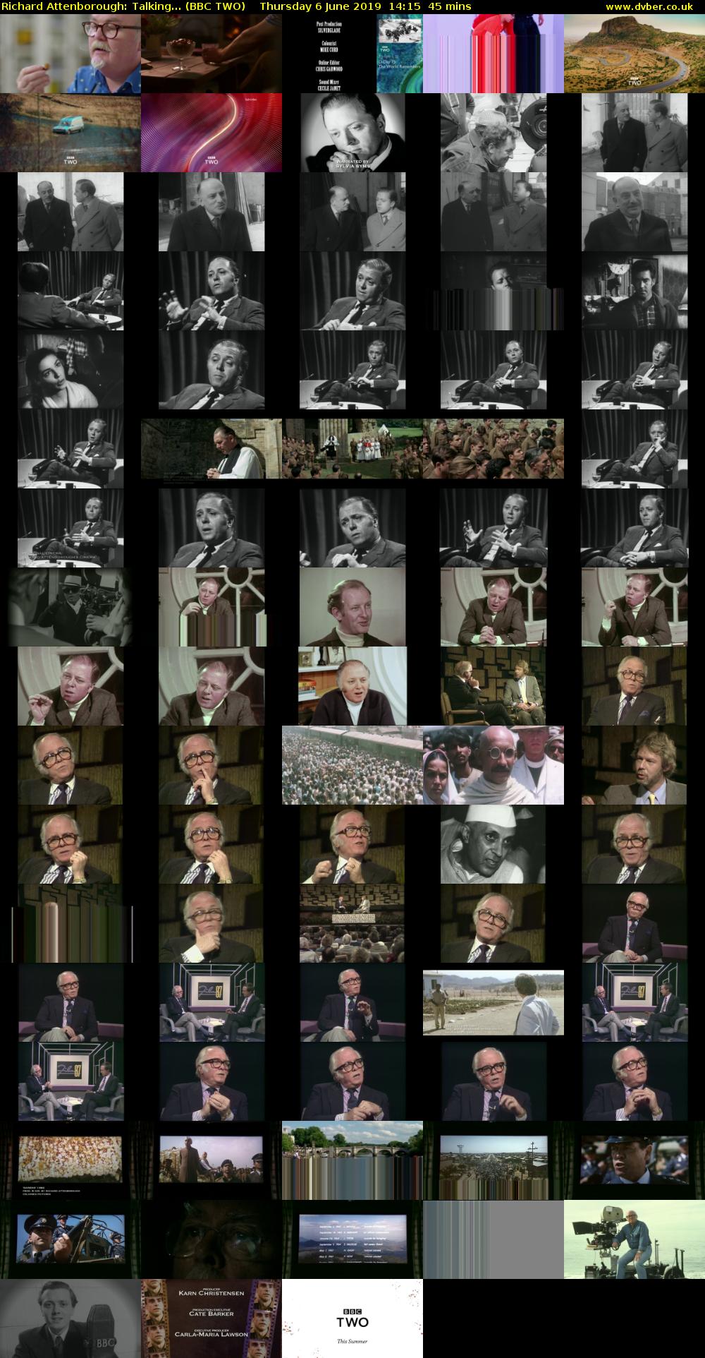 Richard Attenborough: Talking... (BBC TWO) Thursday 6 June 2019 14:15 - 15:00