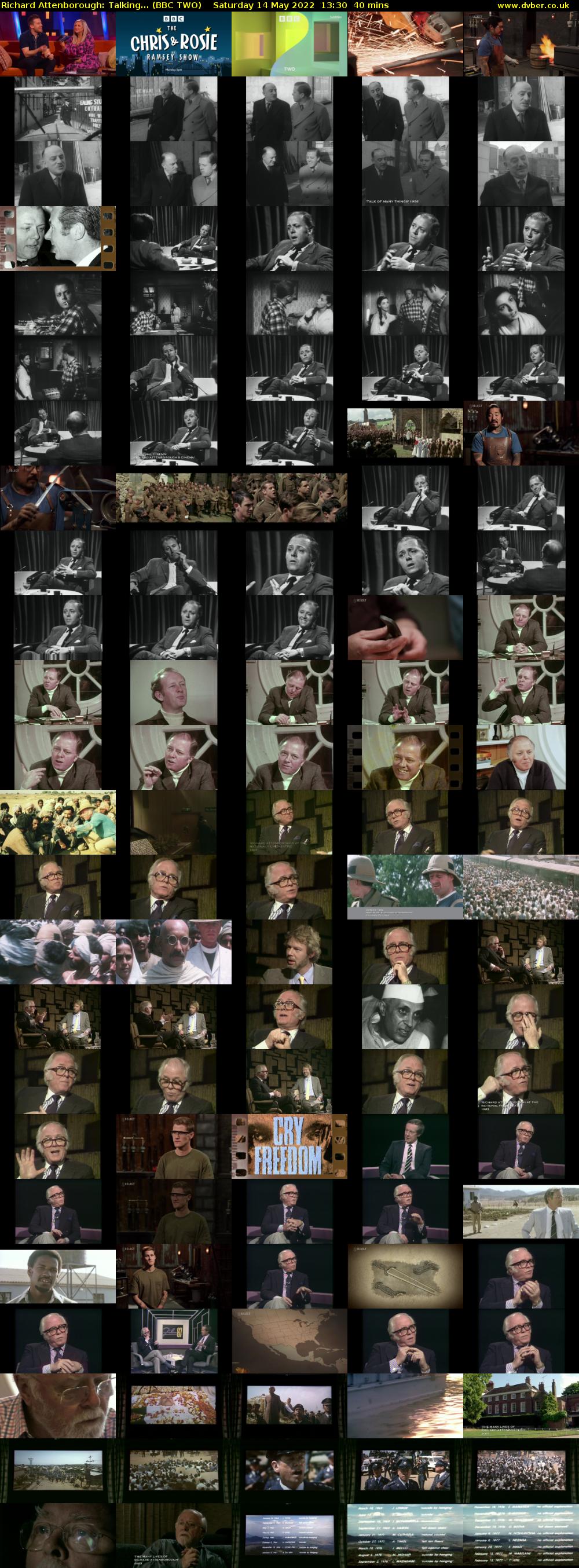 Richard Attenborough: Talking... (BBC TWO) Saturday 14 May 2022 13:30 - 14:10