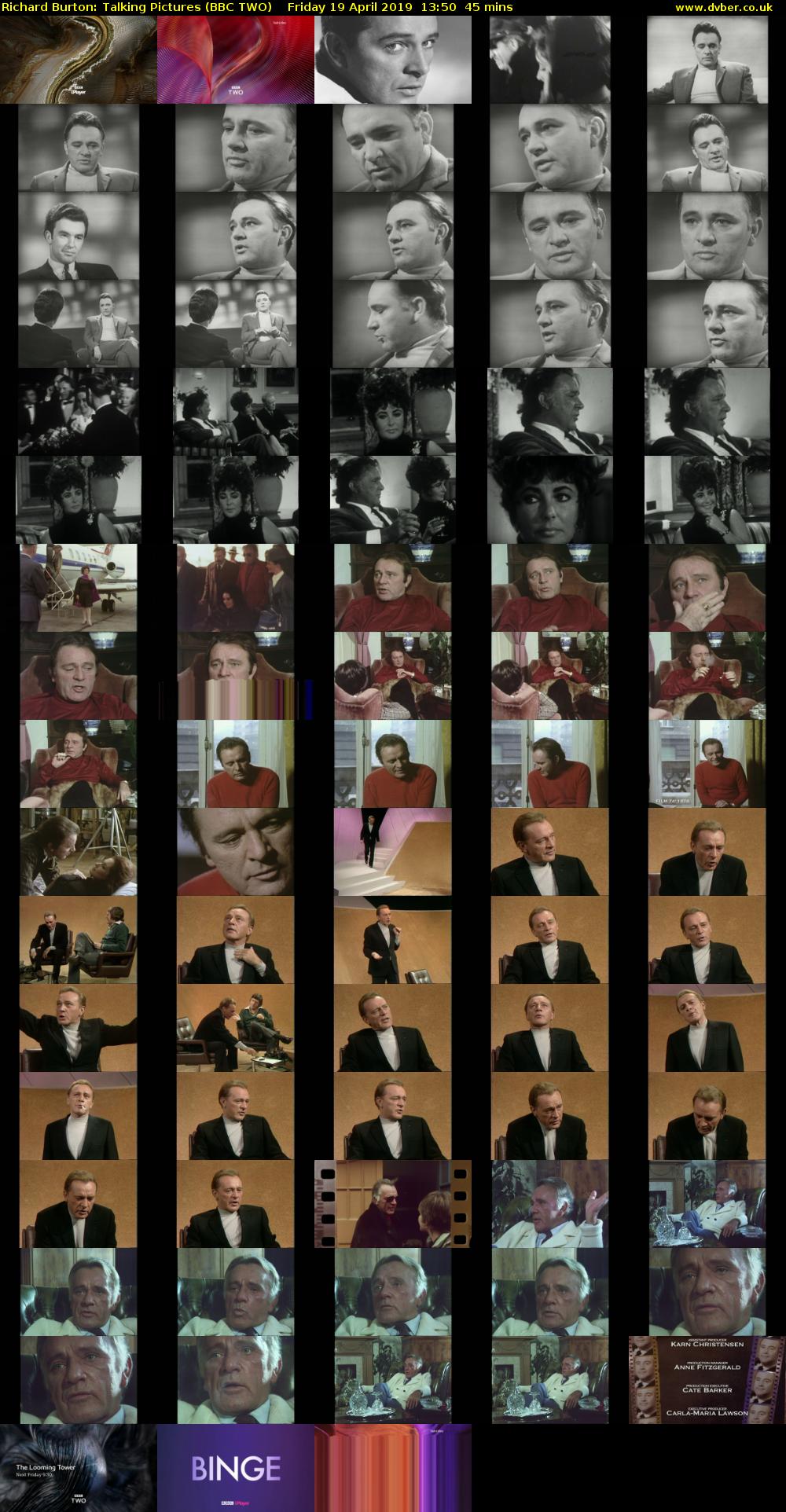 Richard Burton: Talking Pictures (BBC TWO) Friday 19 April 2019 13:50 - 14:35