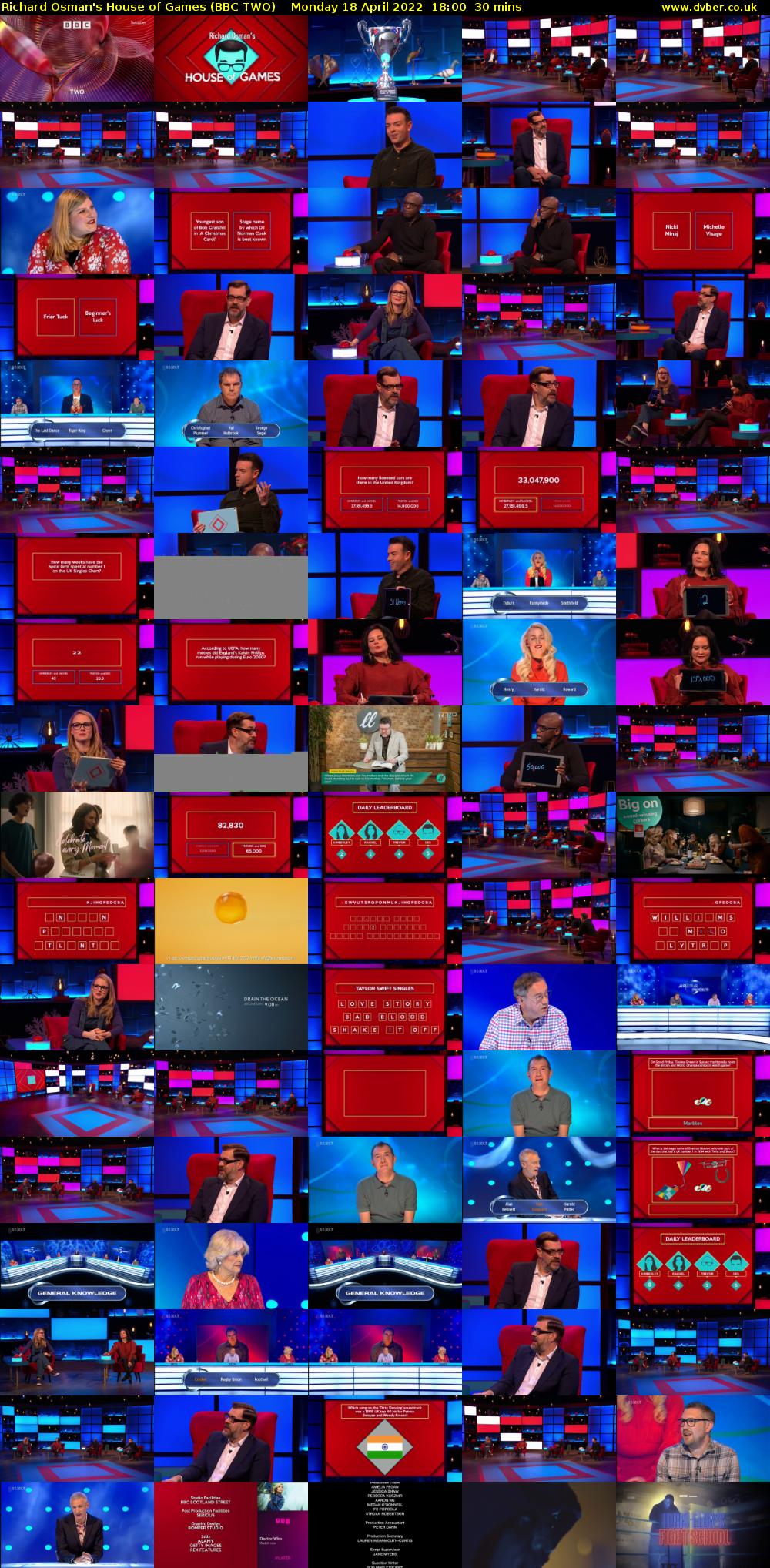 Richard Osman's House of Games (BBC TWO) Monday 18 April 2022 18:00 - 18:30