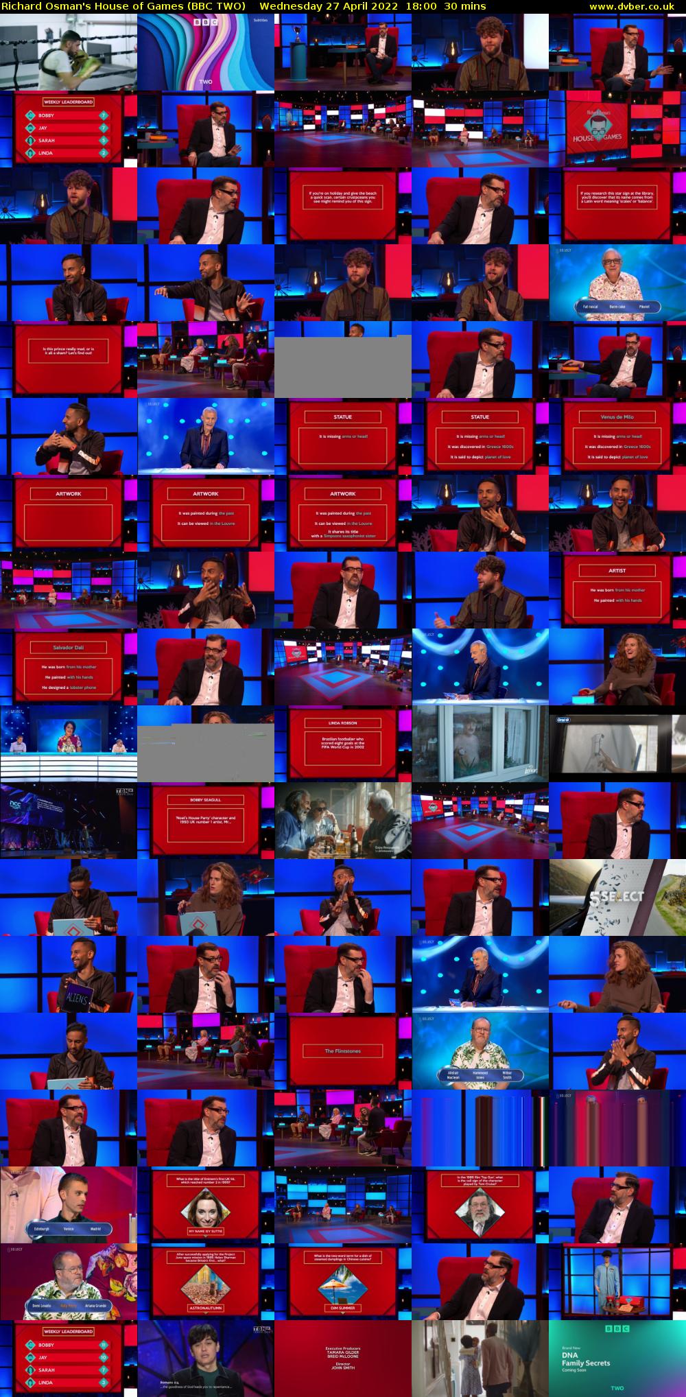Richard Osman's House of Games (BBC TWO) Wednesday 27 April 2022 18:00 - 18:30