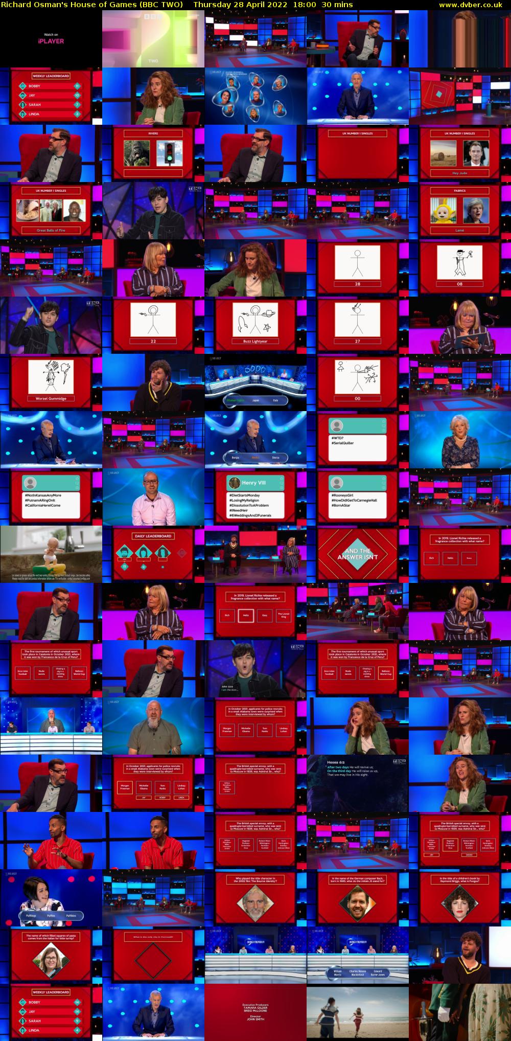 Richard Osman's House of Games (BBC TWO) Thursday 28 April 2022 18:00 - 18:30