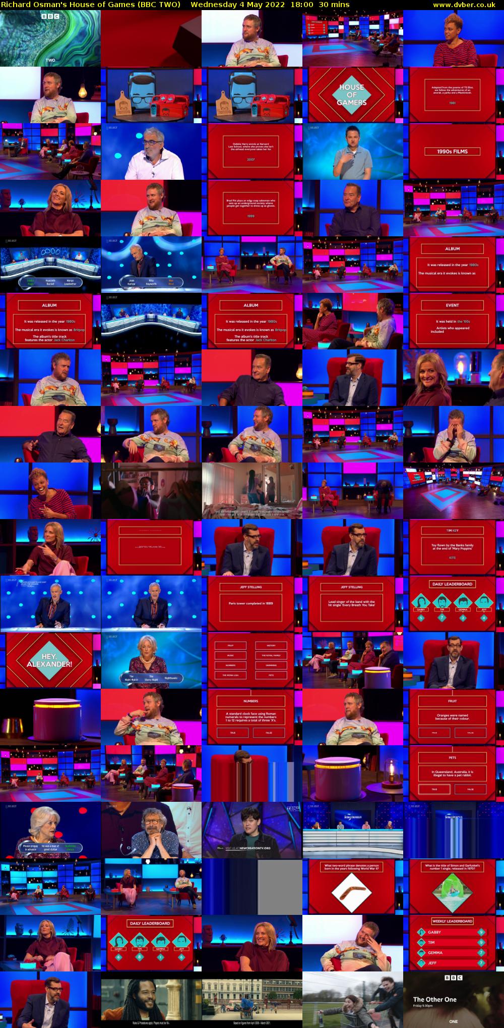 Richard Osman's House of Games (BBC TWO) Wednesday 4 May 2022 18:00 - 18:30