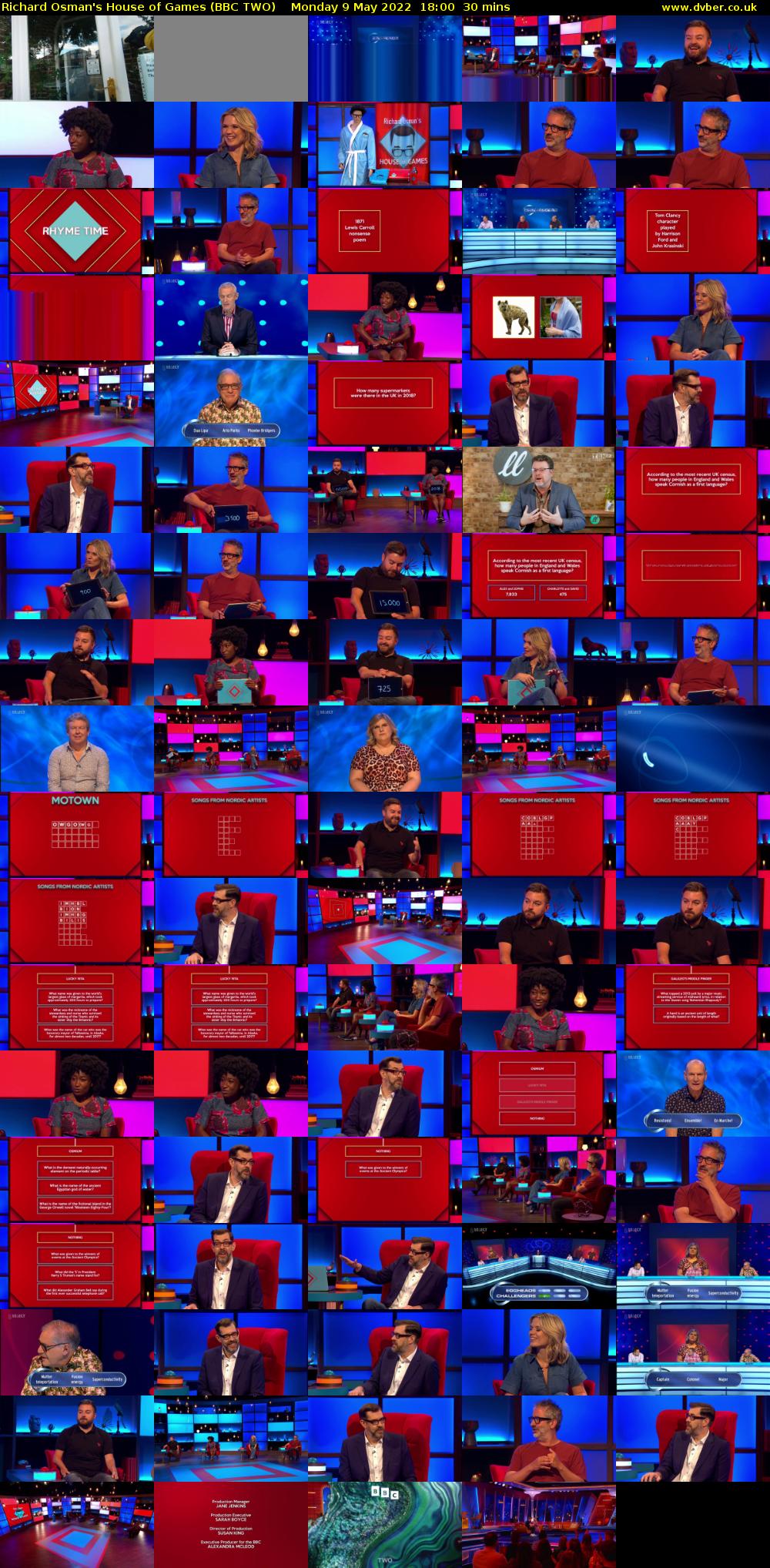 Richard Osman's House of Games (BBC TWO) Monday 9 May 2022 18:00 - 18:30