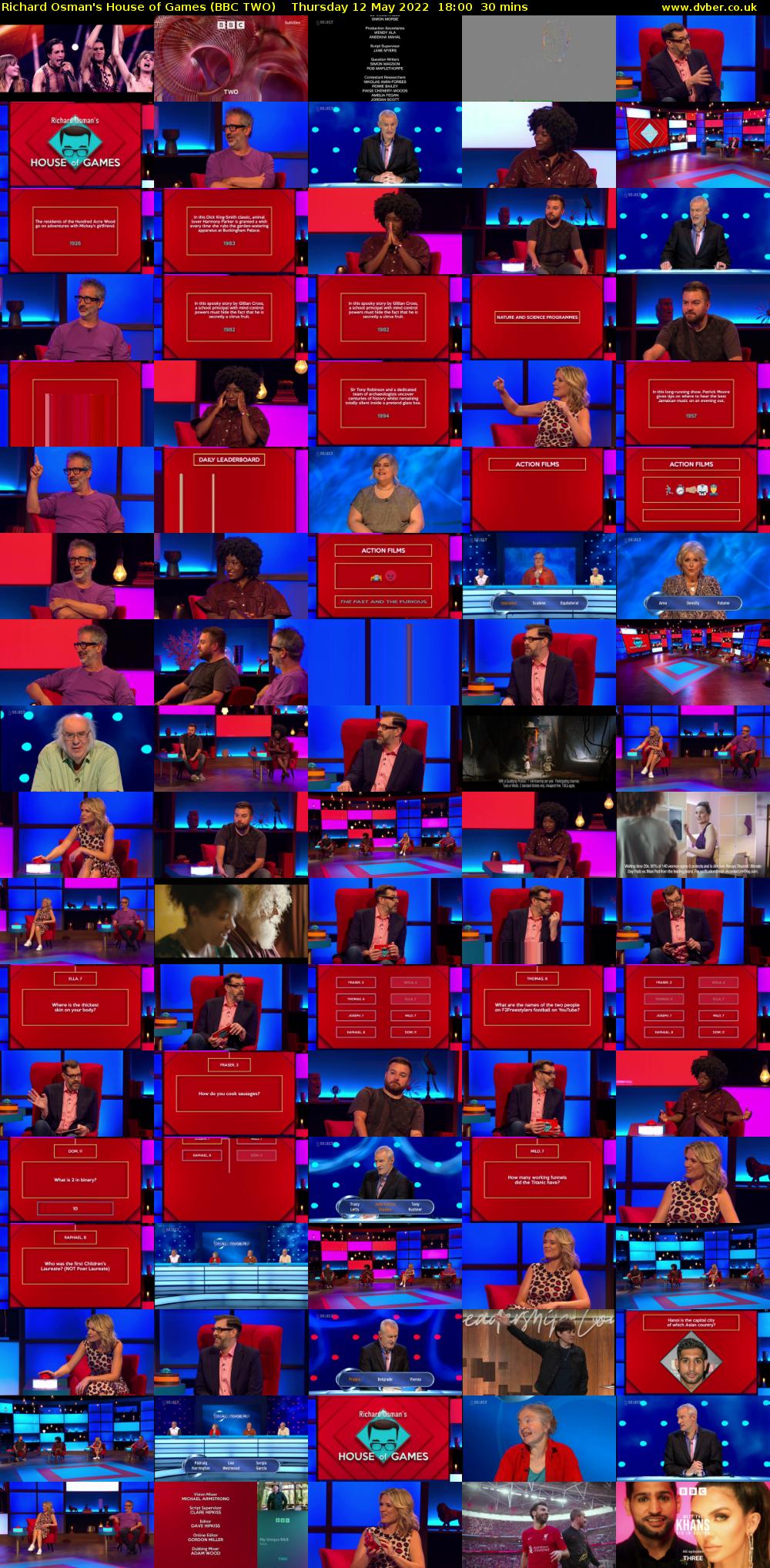 Richard Osman's House of Games (BBC TWO) Thursday 12 May 2022 18:00 - 18:30
