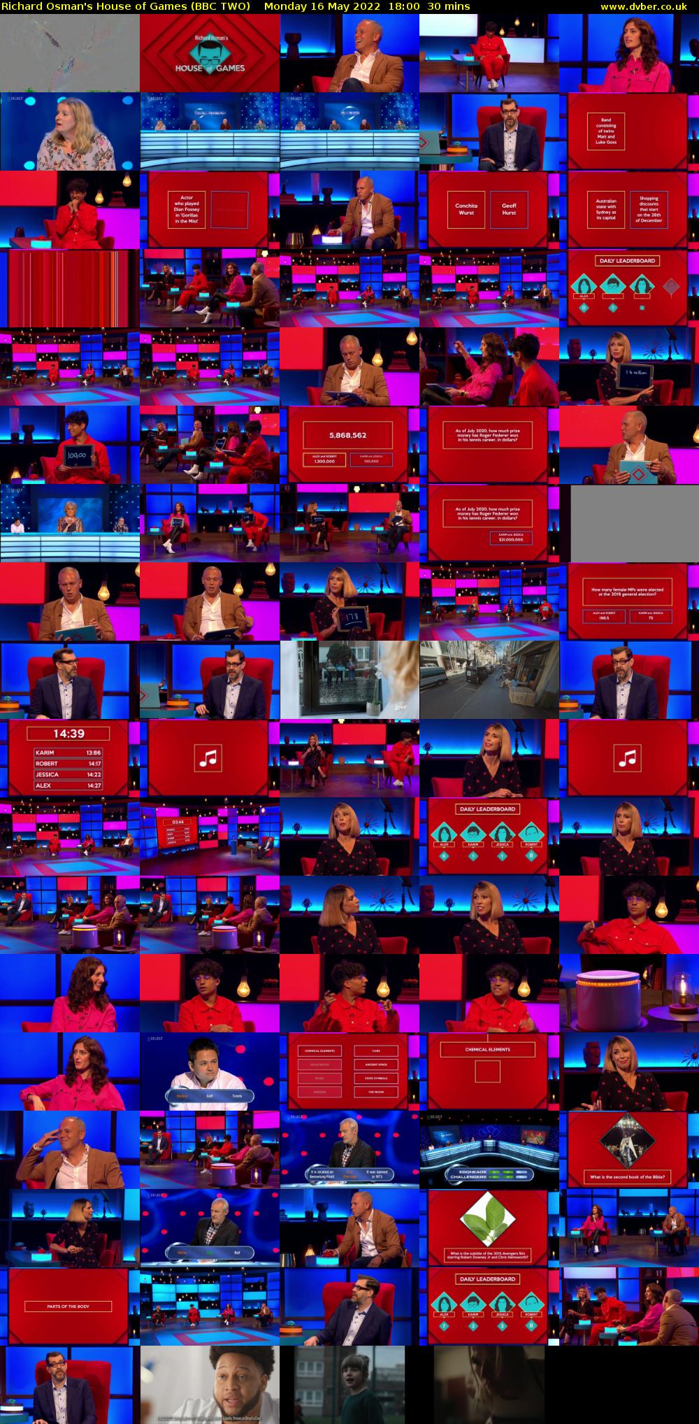 Richard Osman's House of Games (BBC TWO) Monday 16 May 2022 18:00 - 18:30