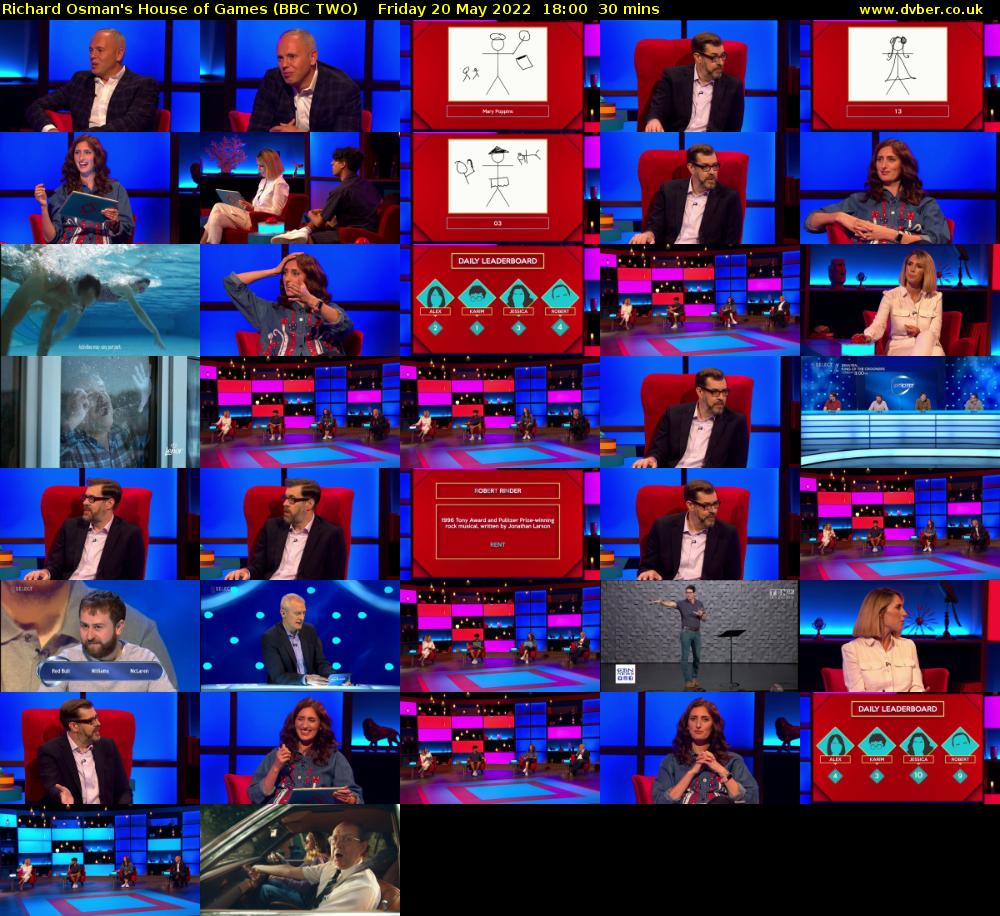 Richard Osman's House of Games (BBC TWO) Friday 20 May 2022 18:00 - 18:30