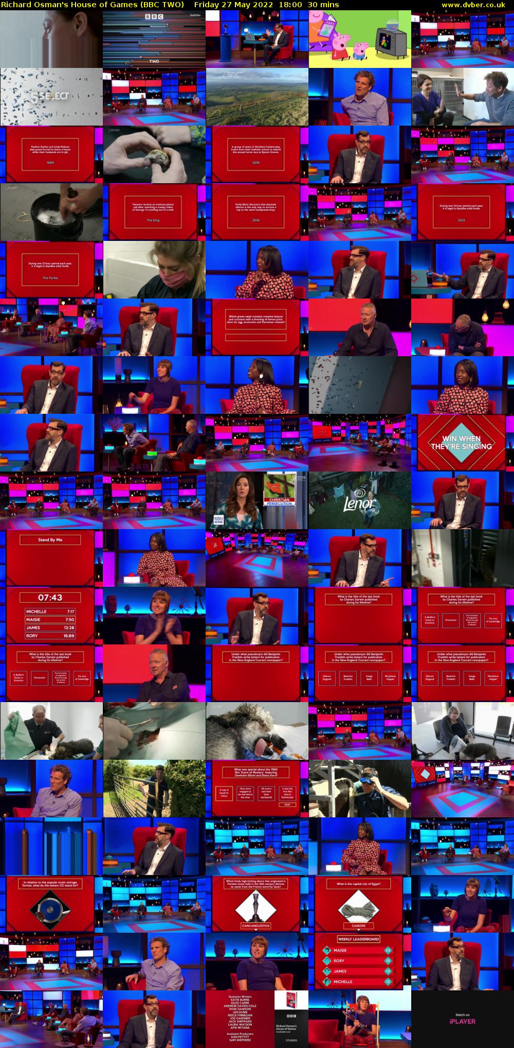 Richard Osman's House of Games (BBC TWO) Friday 27 May 2022 18:00 - 18:30