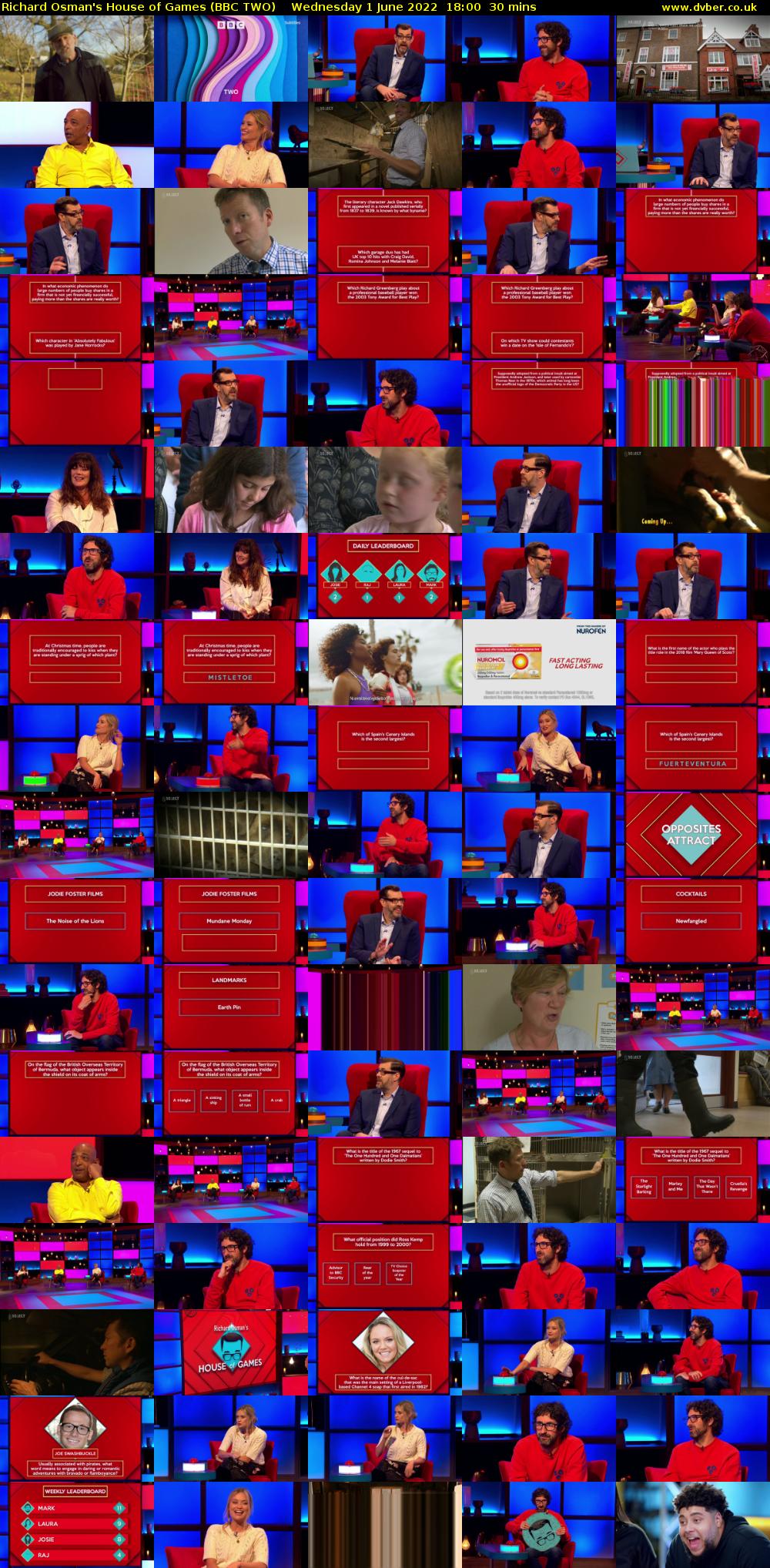 Richard Osman's House of Games (BBC TWO) Wednesday 1 June 2022 18:00 - 18:30