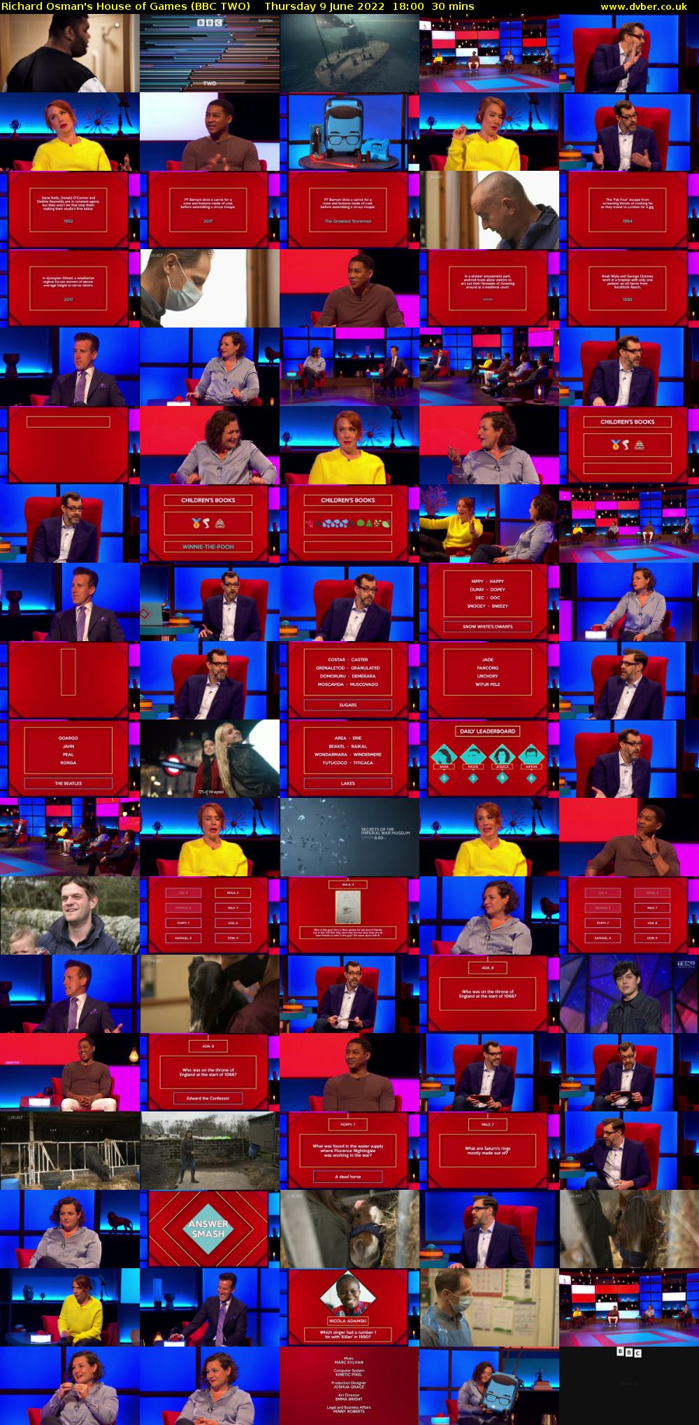 Richard Osman's House of Games (BBC TWO) Thursday 9 June 2022 18:00 - 18:30