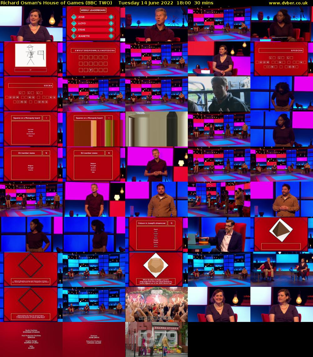 Richard Osman's House of Games (BBC TWO) Tuesday 14 June 2022 18:00 - 18:30