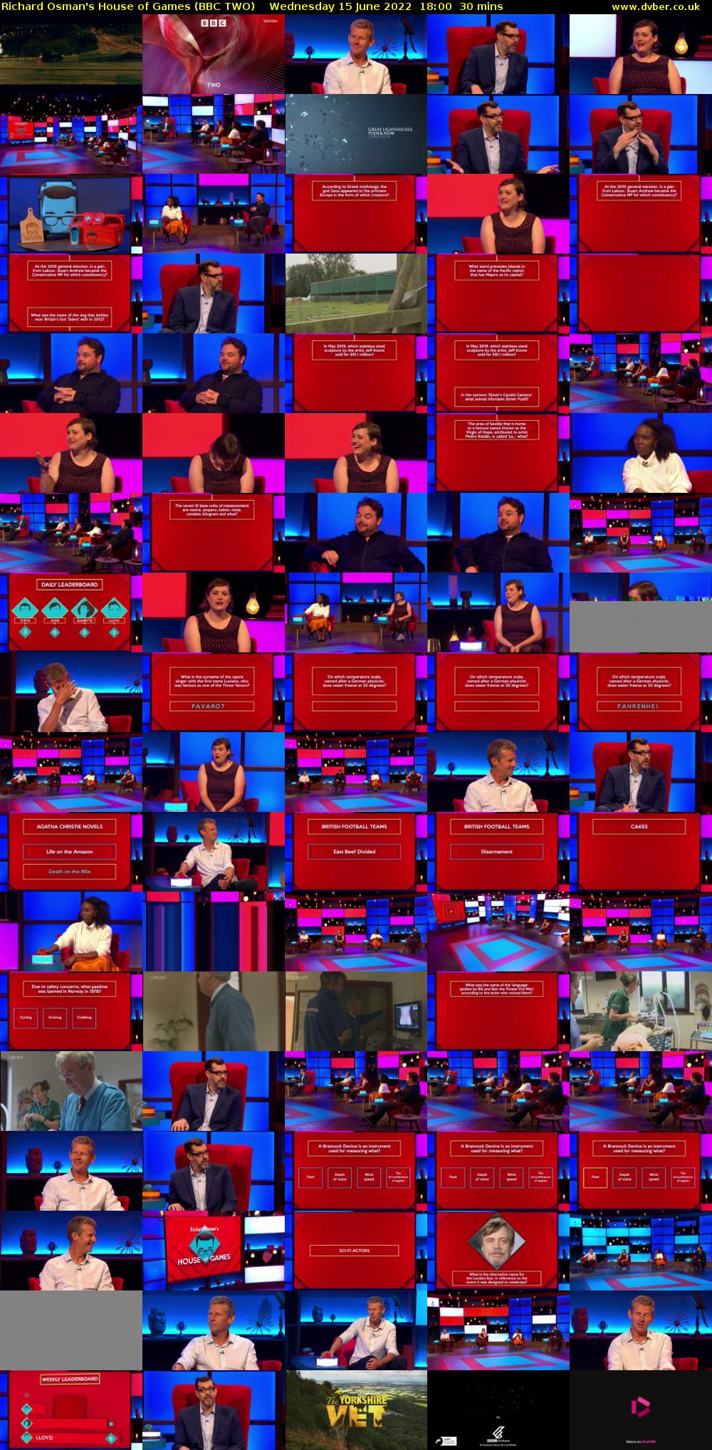 Richard Osman's House of Games (BBC TWO) Wednesday 15 June 2022 18:00 - 18:30