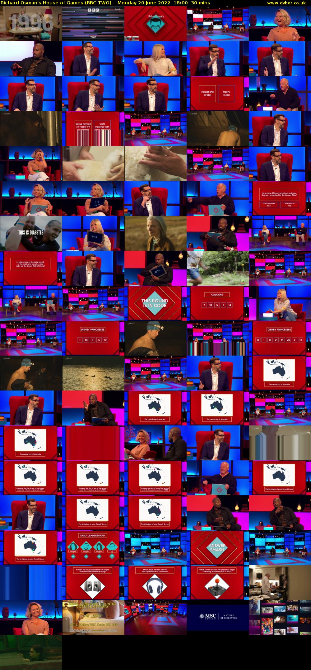 Richard Osman's House of Games (BBC TWO) Monday 20 June 2022 18:00 - 18:30