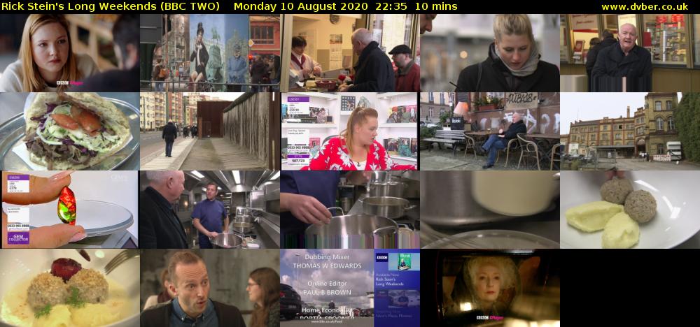 Rick Stein's Long Weekends (BBC TWO) Monday 10 August 2020 22:35 - 22:45