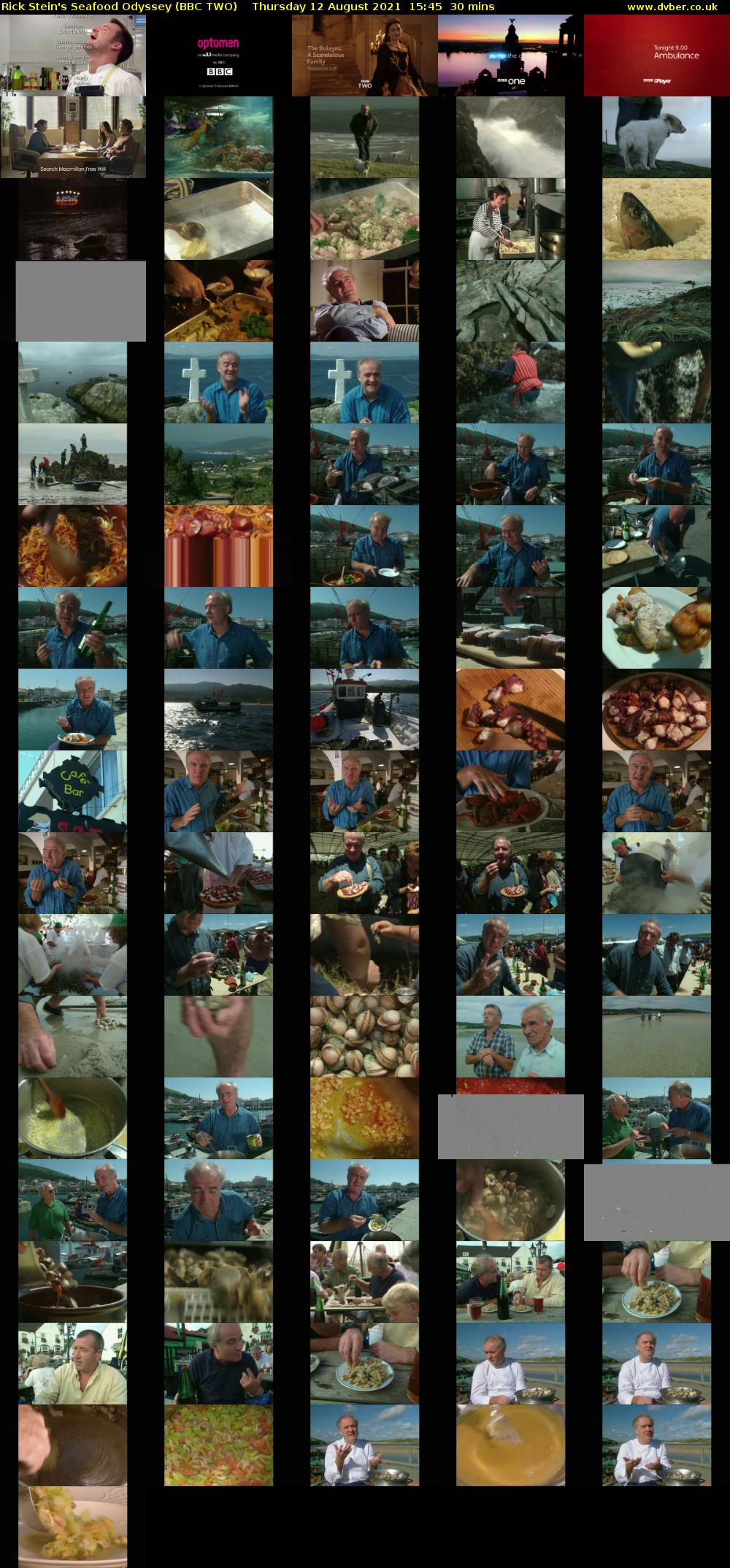 Rick Stein's Seafood Odyssey (BBC TWO) Thursday 12 August 2021 15:45 - 16:15