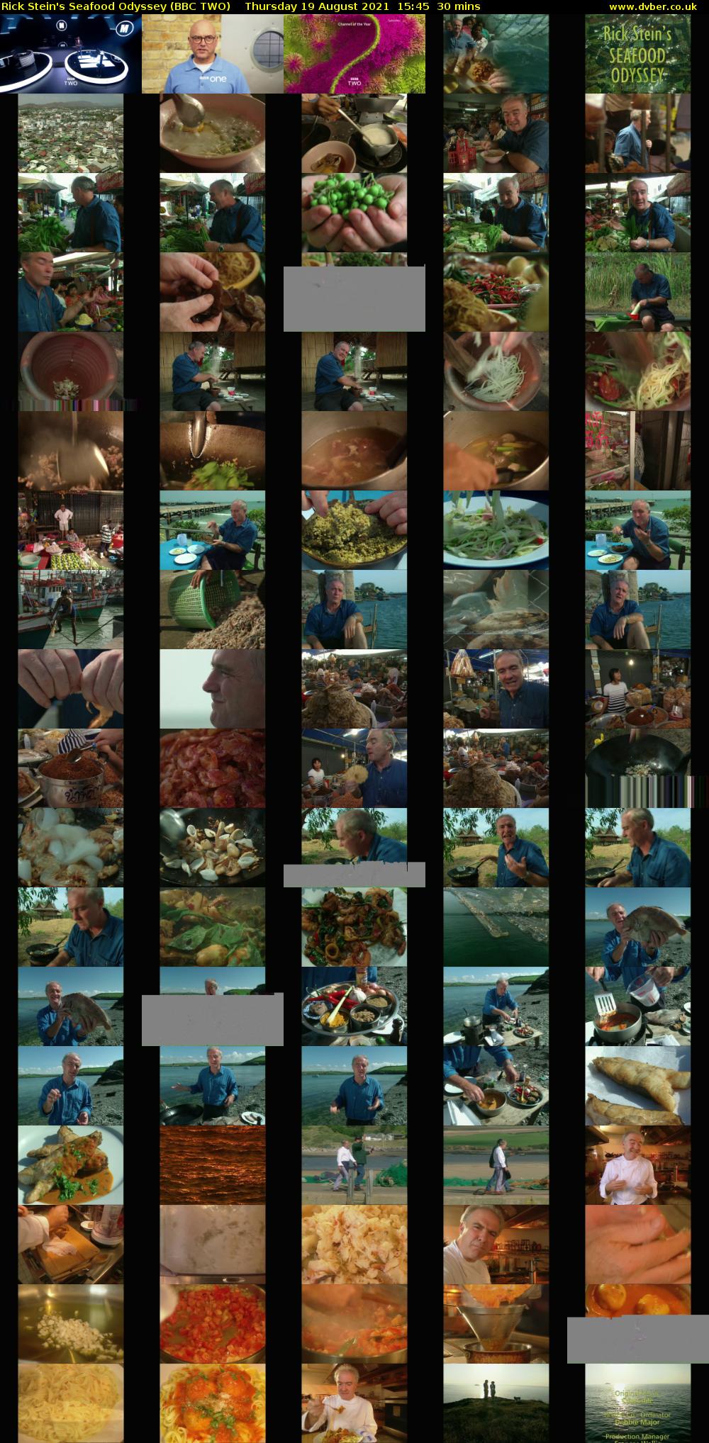 Rick Stein's Seafood Odyssey (BBC TWO) Thursday 19 August 2021 15:45 - 16:15