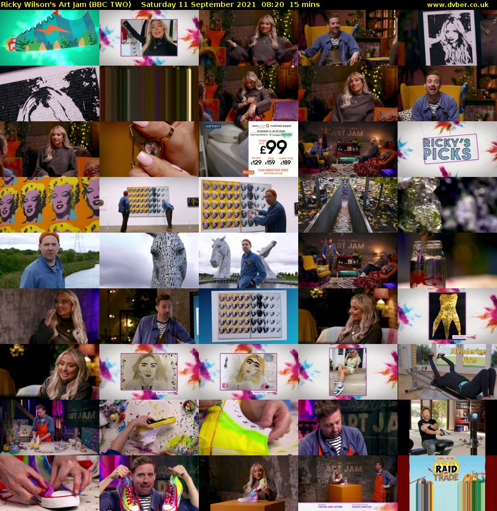 Ricky Wilson's Art Jam (BBC TWO) Saturday 11 September 2021 08:20 - 08:35
