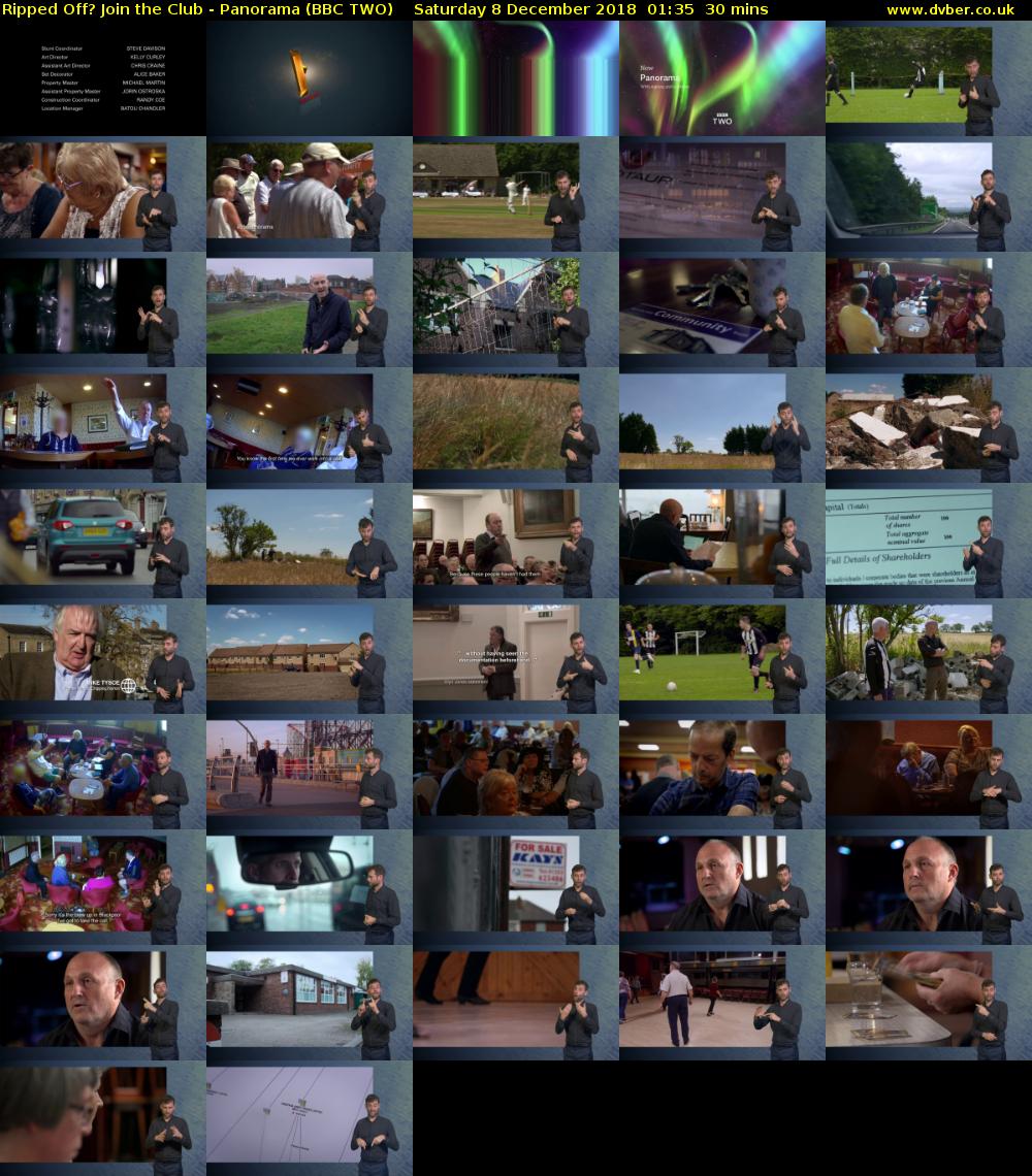 Ripped Off? Join the Club - Panorama (BBC TWO) Saturday 8 December 2018 01:35 - 02:05