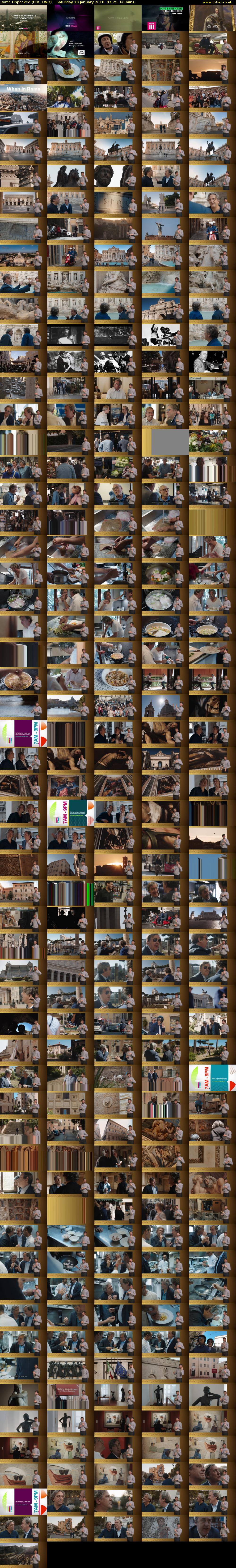 Rome Unpacked (BBC TWO) Saturday 20 January 2018 02:25 - 03:25