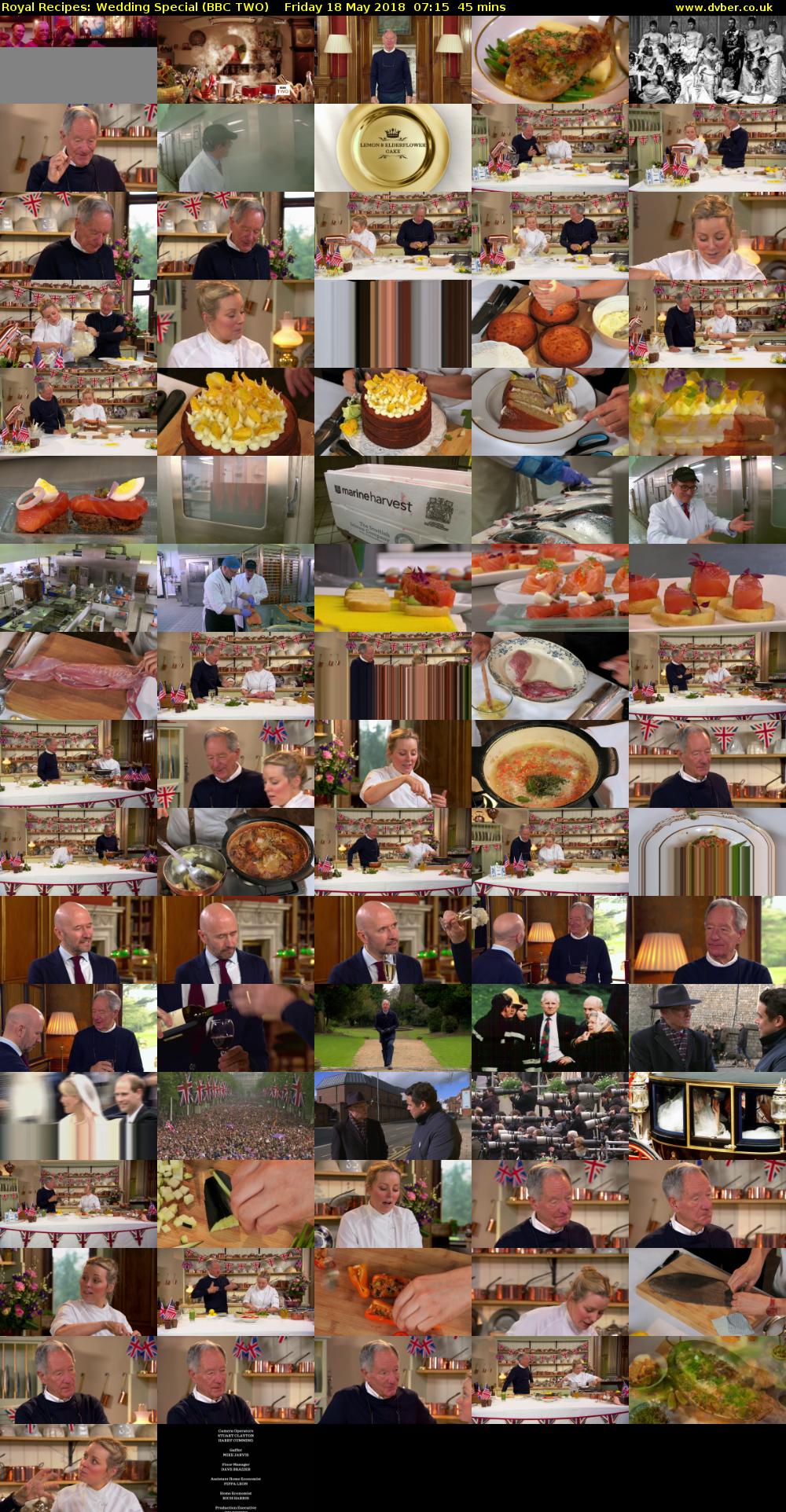 Royal Recipes: Wedding Special (BBC TWO) Friday 18 May 2018 07:15 - 08:00