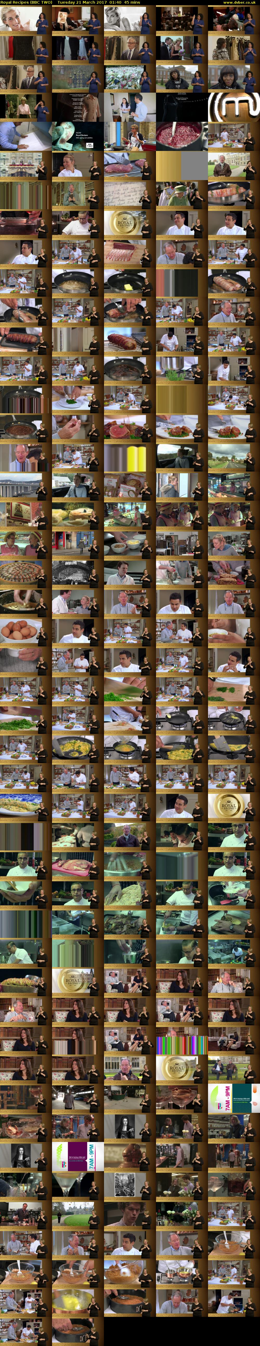 Royal Recipes (BBC TWO) Tuesday 21 March 2017 01:40 - 02:25