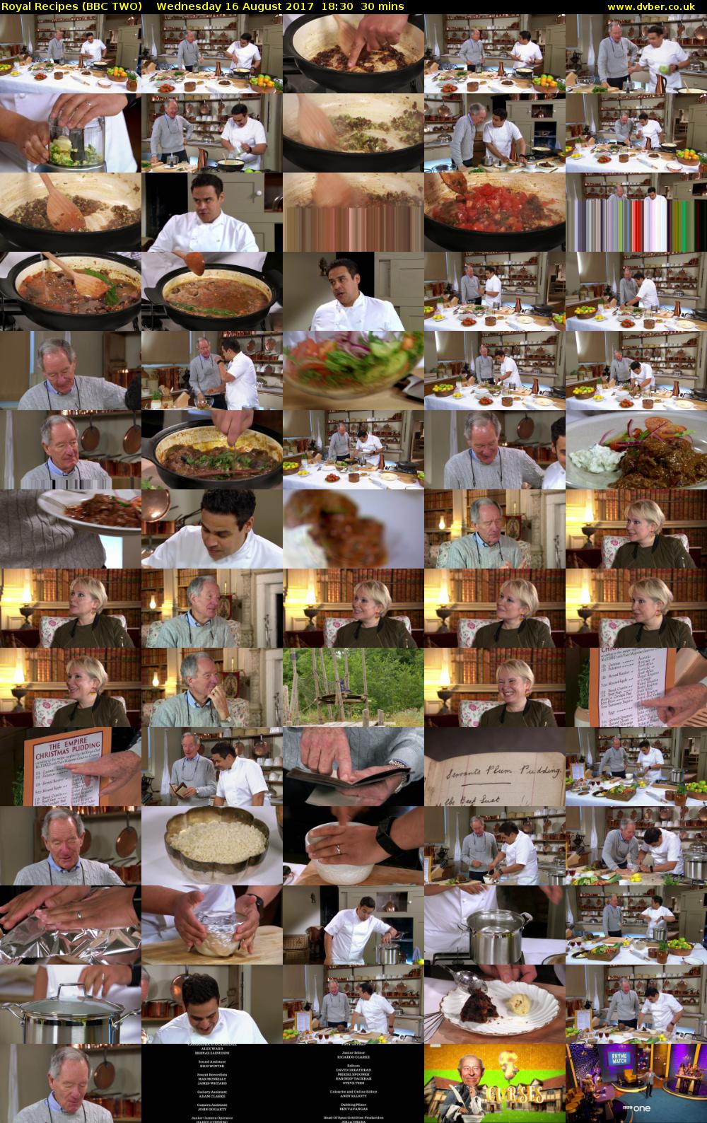 Royal Recipes (BBC TWO) Wednesday 16 August 2017 18:30 - 19:00