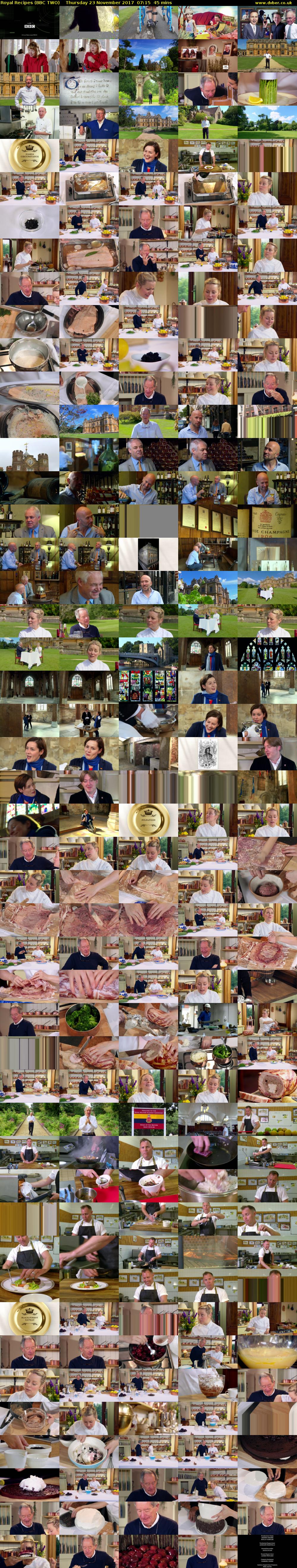 Royal Recipes (BBC TWO) Thursday 23 November 2017 07:15 - 08:00