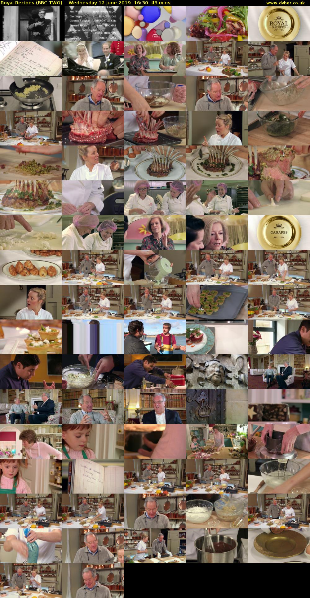 Royal Recipes (BBC TWO) Wednesday 12 June 2019 16:30 - 17:15