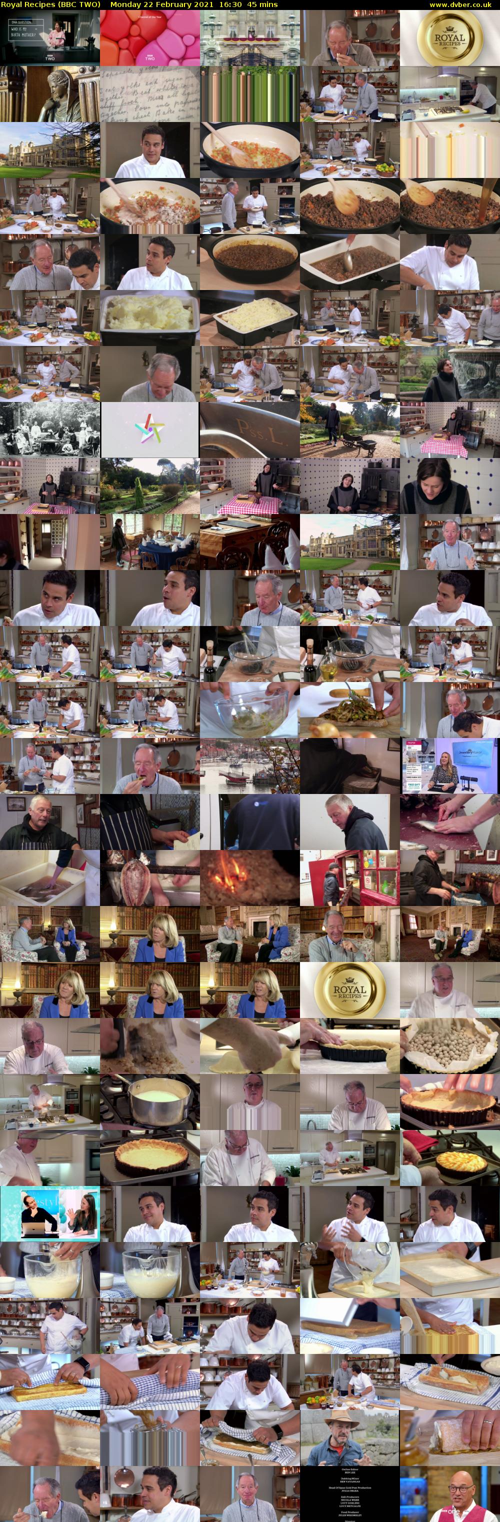 Royal Recipes (BBC TWO) Monday 22 February 2021 16:30 - 17:15