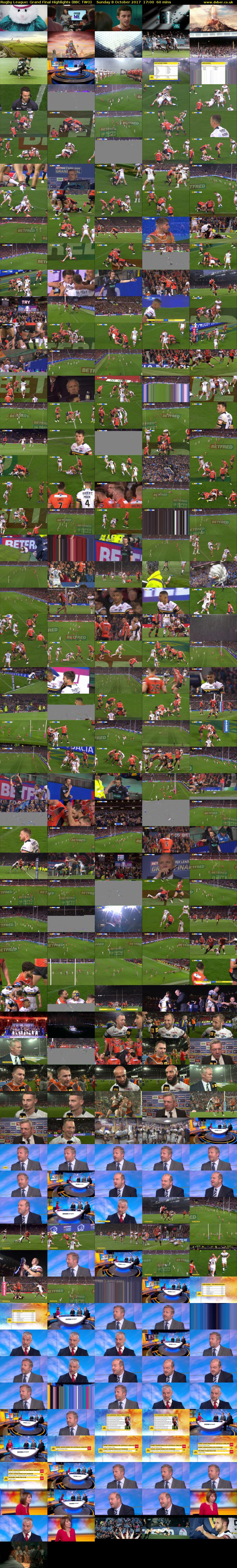 Rugby League: Grand Final Highlights (BBC TWO) Sunday 8 October 2017 17:00 - 18:00