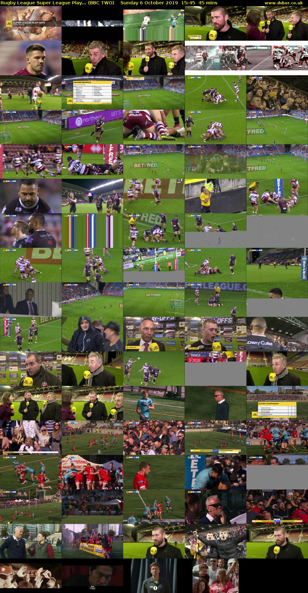 Rugby League Super League Play... (BBC TWO) Sunday 6 October 2019 15:45 - 16:30