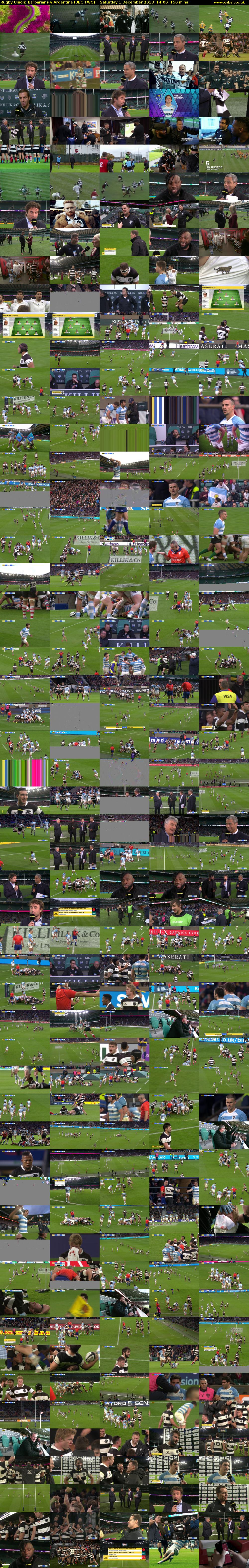 Rugby Union: Barbarians v Argentina (BBC TWO) Saturday 1 December 2018 14:00 - 16:30